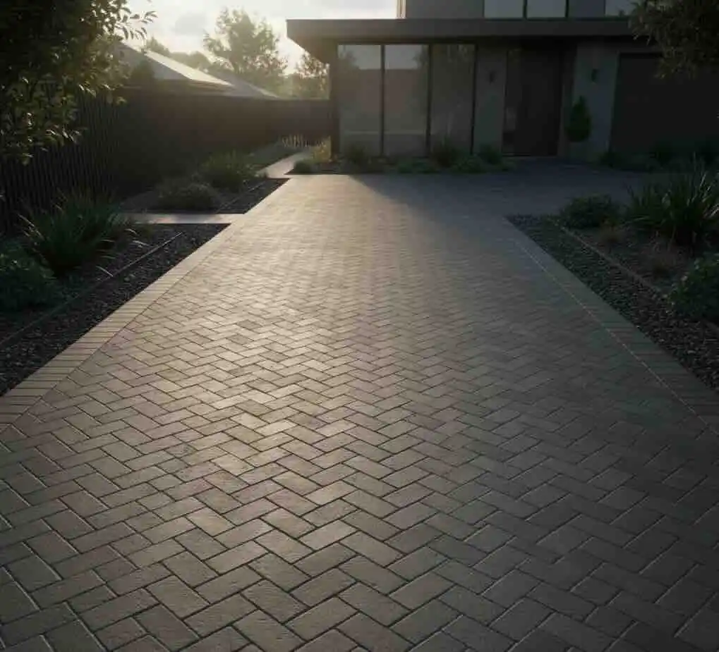Charcoal & Dark Grey- Modern Concrete Driveway Colours